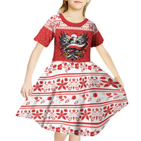 Poland Christmas Kid Short Sleeve Dress Polish Eagle with Flag Style - Wonder Print Shop
