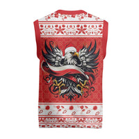 Poland Christmas Knitted V-Neck Vest Polish Eagle with Flag Style - Wonder Print Shop