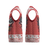 Poland Christmas Knitted V-Neck Vest Polish Eagle with Flag Style - Wonder Print Shop