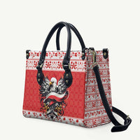 Poland Christmas Leather Bag Polish Eagle with Flag Style - Wonder Print Shop