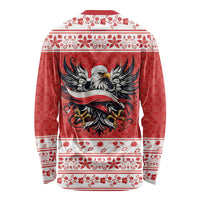 Poland Christmas Long Sleeve Shirt Polish Eagle with Flag Style - Wonder Print Shop