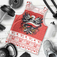 Poland Christmas Men Tank Top Polish Eagle with Flag Style - Wonder Print Shop