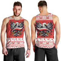 Poland Christmas Men Tank Top Polish Eagle with Flag Style - Wonder Print Shop