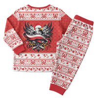 Poland Christmas Pajama Set Polish Eagle with Flag Style - Wonder Print Shop