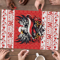 Poland Christmas Puzzle Polish Eagle with Flag Style - Wonder Print Shop