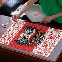 Poland Christmas Puzzle Polish Eagle with Flag Style - Wonder Print Shop
