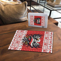 Poland Christmas Puzzle Polish Eagle with Flag Style - Wonder Print Shop