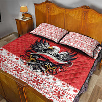 Poland Christmas Quilt Bed Set Polish Eagle with Flag Style - Wonder Print Shop