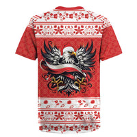 Poland Christmas Rugby Jersey Polish Eagle with Flag Style - Wonder Print Shop