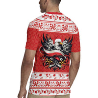 Poland Christmas Rugby Jersey Polish Eagle with Flag Style - Wonder Print Shop