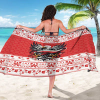 Poland Christmas Sarong Polish Eagle with Flag Style - Wonder Print Shop