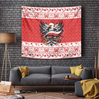 Poland Christmas Tapestry Polish Eagle with Flag Style - Wonder Print Shop