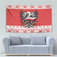 Poland Christmas Tapestry Polish Eagle with Flag Style - Wonder Print Shop
