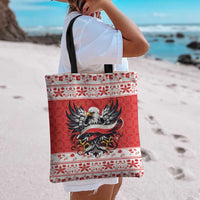 Poland Christmas Tote Bag Polish Eagle with Flag Style - Wonder Print Shop