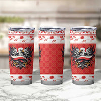 Poland Christmas Tumbler Cup Polish Eagle with Flag Style - Wonder Print Shop