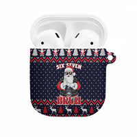 Funny Santa Six Seven Bruh Christmas AirPods Case Meme Gen Alpha Slang - Wonder Print Shop