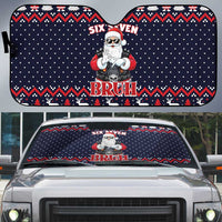 Funny Santa Six Seven Bruh Christmas Auto Sun Shade Meme Gen Alpha Slang - Wonder Print Shop