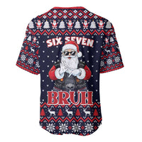 Funny Santa Six Seven Bruh Christmas Baseball Jersey Meme Gen Alpha Slang - Wonder Print Shop