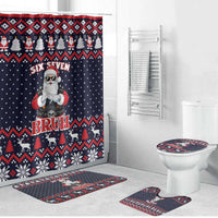Funny Santa Six Seven Bruh Christmas Bathroom Set Meme Gen Alpha Slang - Wonder Print Shop