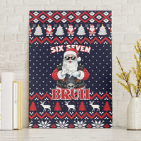 Funny Santa Six Seven Bruh Christmas Canvas Wall Art Meme Gen Alpha Slang - Wonder Print Shop