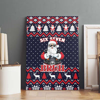 Funny Santa Six Seven Bruh Christmas Canvas Wall Art Meme Gen Alpha Slang - Wonder Print Shop