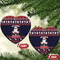 Funny Santa Six Seven Bruh Christmas Ceramic Ornament Meme Gen Alpha Slang - Wonder Print Shop