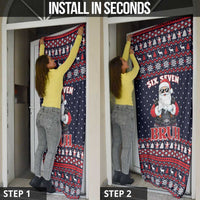 Funny Santa Six Seven Bruh Christmas Door Cover Meme Gen Alpha Slang - Wonder Print Shop