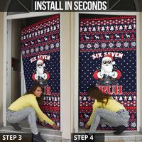 Funny Santa Six Seven Bruh Christmas Door Cover Meme Gen Alpha Slang - Wonder Print Shop
