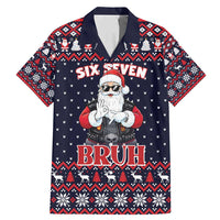 Funny Santa Six Seven Bruh Christmas Family Matching Mermaid Dress and Hawaiian Shirt Meme Gen Alpha Slang - Wonder Print Shop
