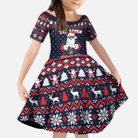 Funny Santa Six Seven Bruh Christmas Family Matching Off The Shoulder Long Sleeve Dress and Hawaiian Shirt Meme Gen Alpha Slang - Wonder Print Shop