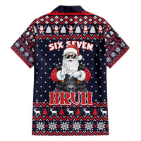 Funny Santa Six Seven Bruh Christmas Family Matching Off The Shoulder Long Sleeve Dress and Hawaiian Shirt Meme Gen Alpha Slang - Wonder Print Shop