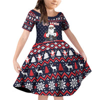 Funny Santa Six Seven Bruh Christmas Family Matching Off Shoulder Short Dress and Hawaiian Shirt Meme Gen Alpha Slang - Wonder Print Shop