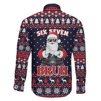 Funny Santa Six Seven Bruh Christmas Family Matching Off Shoulder Short Dress and Hawaiian Shirt Meme Gen Alpha Slang - Wonder Print Shop