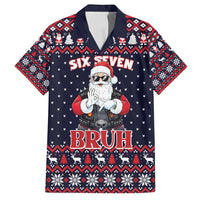 Funny Santa Six Seven Bruh Christmas Family Matching Tank Maxi Dress and Hawaiian Shirt Meme Gen Alpha Slang - Wonder Print Shop