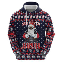Funny Santa Six Seven Bruh Christmas Hoodie Meme Gen Alpha Slang - Wonder Print Shop
