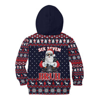 Funny Santa Six Seven Bruh Christmas Kid Hoodie Meme Gen Alpha Slang - Wonder Print Shop