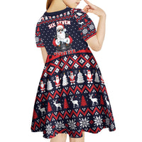 Funny Santa Six Seven Bruh Christmas Kid Short Sleeve Dress Meme Gen Alpha Slang - Wonder Print Shop