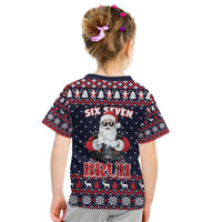 Funny Santa Six Seven Bruh Christmas Kid T Shirt Meme Gen Alpha Slang - Wonder Print Shop