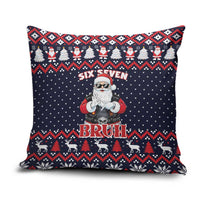 Funny Santa Six Seven Bruh Christmas Pillow Cover Meme Gen Alpha Slang - Wonder Print Shop