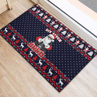 Funny Santa Six Seven Bruh Christmas Rubber Doormat Meme Gen Alpha Slang - Wonder Print Shop