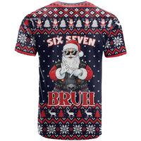 Funny Santa Six Seven Bruh Christmas T Shirt Meme Gen Alpha Slang - Wonder Print Shop