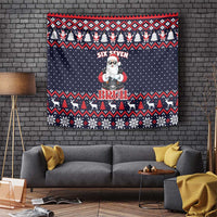 Funny Santa Six Seven Bruh Christmas Tapestry Meme Gen Alpha Slang - Wonder Print Shop
