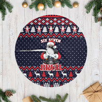 Funny Santa Six Seven Bruh Christmas Tree Skirt Meme Gen Alpha Slang - Wonder Print Shop