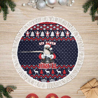 Funny Santa Six Seven Bruh Christmas Tree Skirt Meme Gen Alpha Slang - Wonder Print Shop
