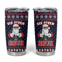 Funny Santa Six Seven Bruh Christmas Tumbler Cup Meme Gen Alpha Slang - Wonder Print Shop