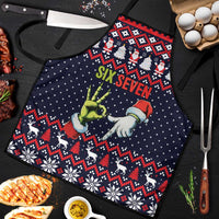 Grinch Hand Six Seven Xmas Apron Meme Gen Alpha Slang - Wonder Print Shop