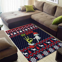 Grinch Hand Six Seven Xmas Area Rug Meme Gen Alpha Slang - Wonder Print Shop