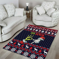 Grinch Hand Six Seven Xmas Area Rug Meme Gen Alpha Slang - Wonder Print Shop