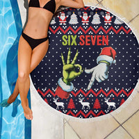 Grinch Hand Six Seven Xmas Beach Blanket Meme Gen Alpha Slang - Wonder Print Shop