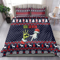 Grinch Hand Six Seven Xmas Bedding Set Meme Gen Alpha Slang - Wonder Print Shop